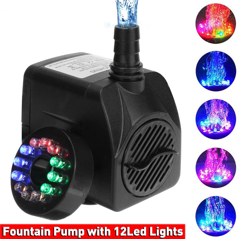 Water Pump Submersible Mini - Pompa Air Mancur LED 16W untuk