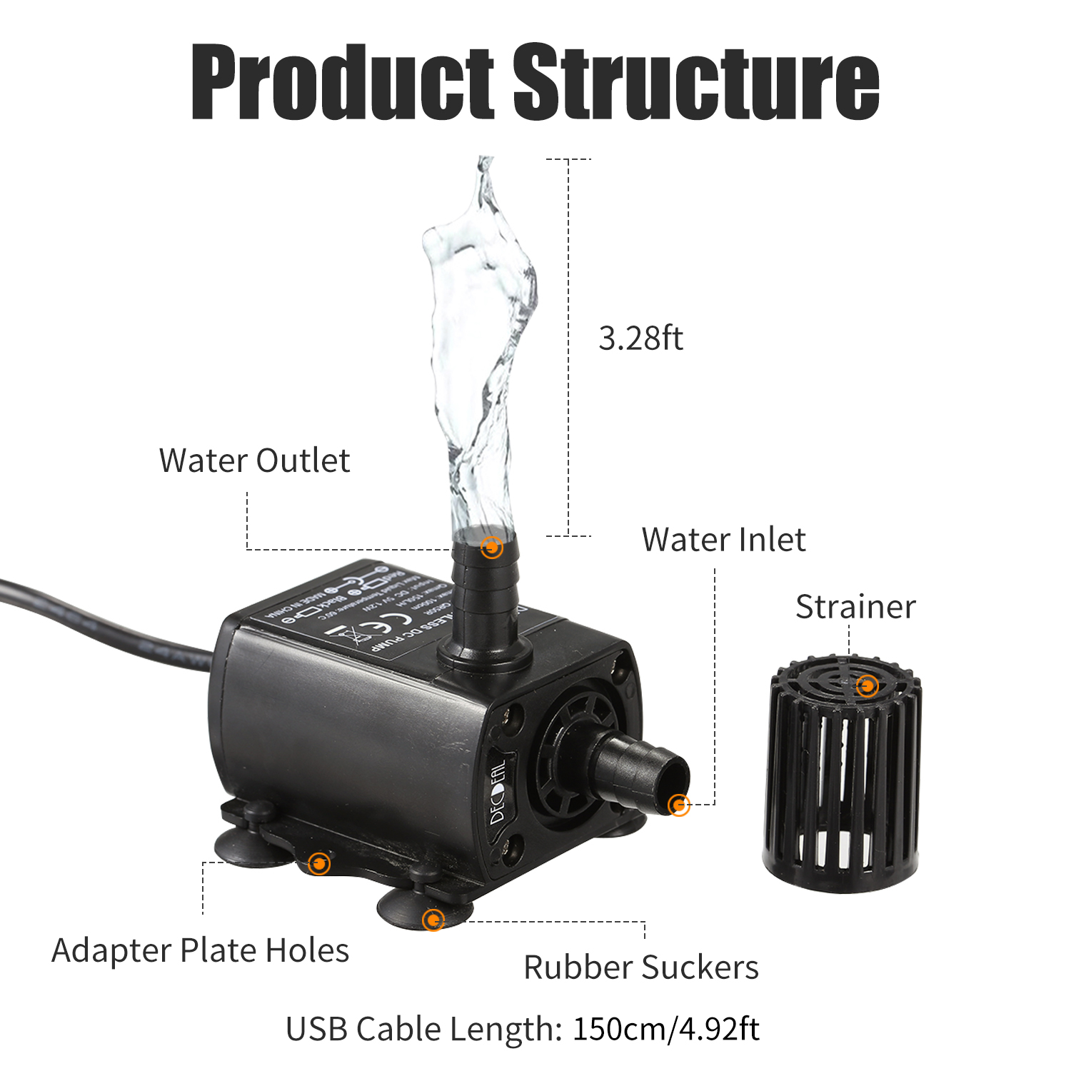 DECDEAL pompa air USB dengan s - Water Pump Submersible Mini ulasan dan harga