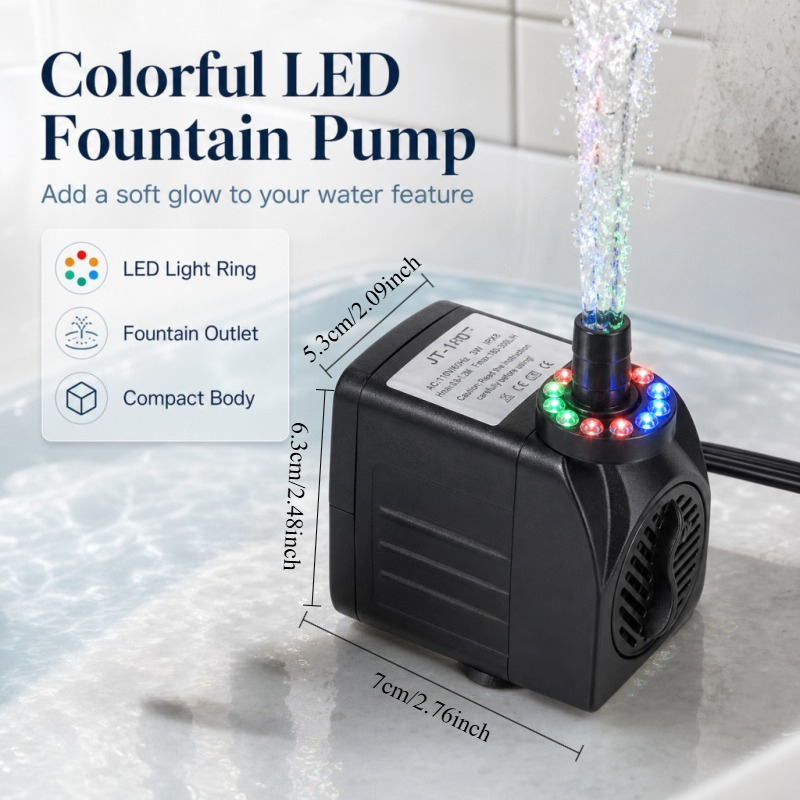 Pompa Air Mancur LED 16W untuk - Water Pump Submersible Mini ulasan dan harga
