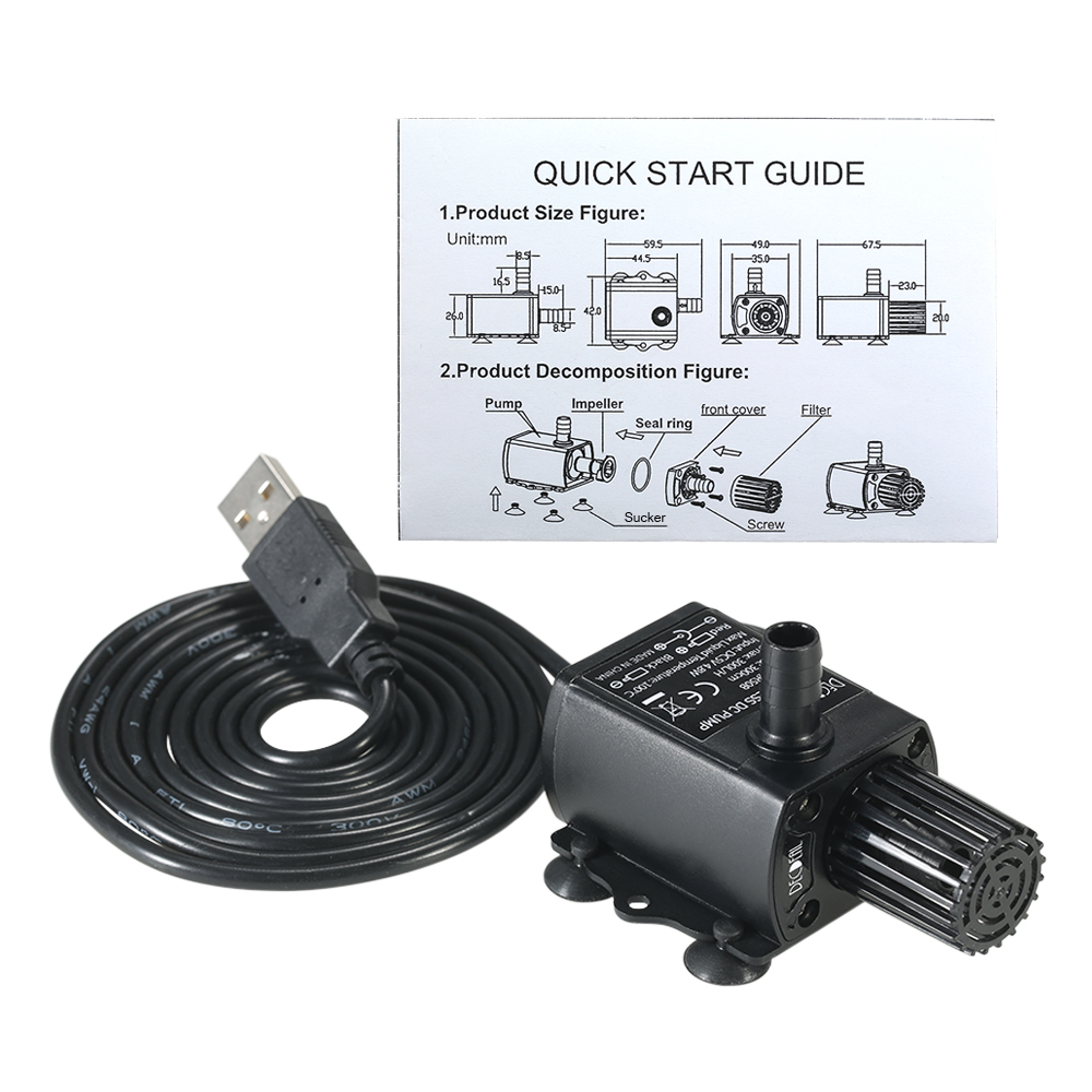 Pompa Air tanpa sikat Mini, US - Water Pump Submersible Mini ulasan dan harga